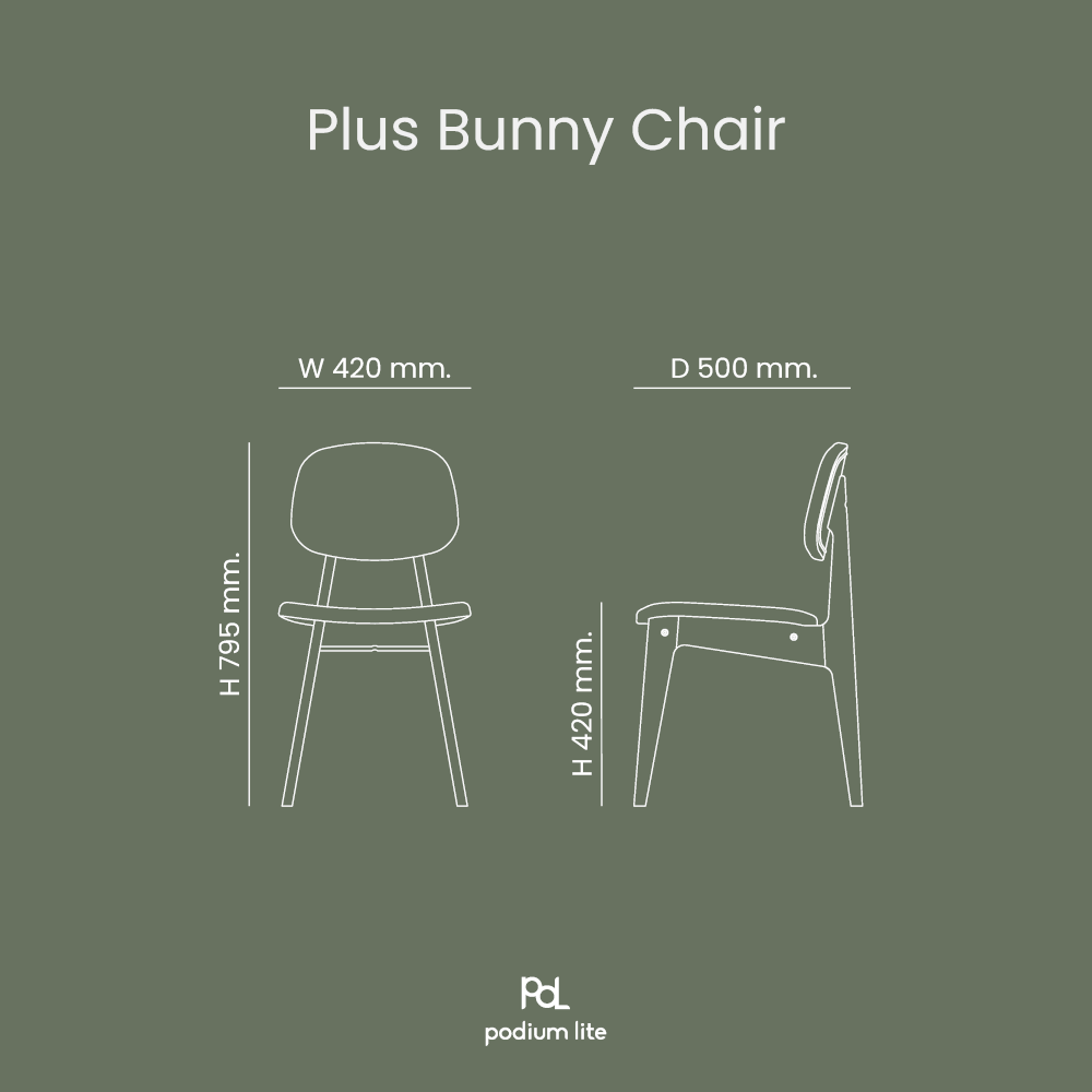 เก้าอี้ทานข้าวไม้บีช PODIUM LITE รุ่น PLUS BUNNY CHAIR สี PURE NATURAL (ถอดประกอบได้)_7